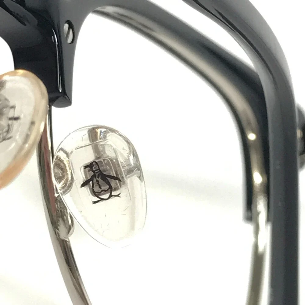 Penguin Eyeglasses Frames THE PRINCETON BK Black Silver Round Full Rim 50-19-140